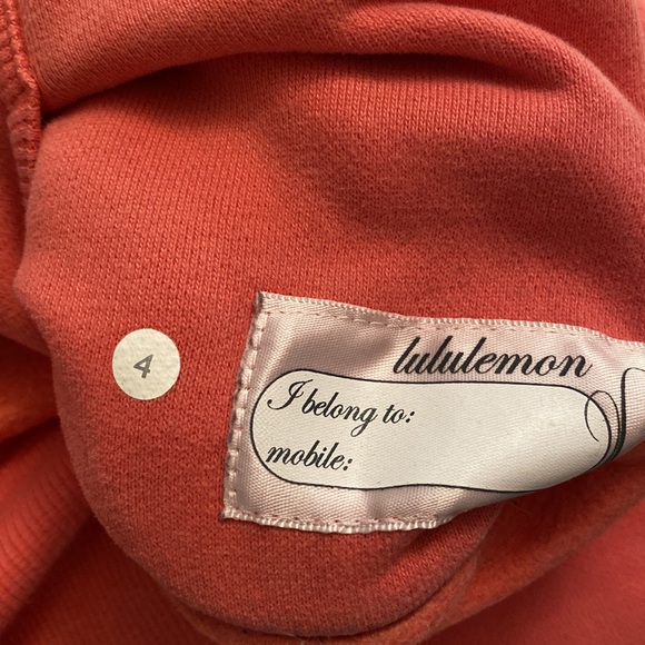 Lululemon Scuba hoodie size 4 peach orange pink zip up hoodie sweatshirt jacket - Picture 9 of 11